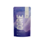 CORE CBD and Melatonin gummies, 30-pack, designed to promote deep and healthy sleep, with calming purple packaging.