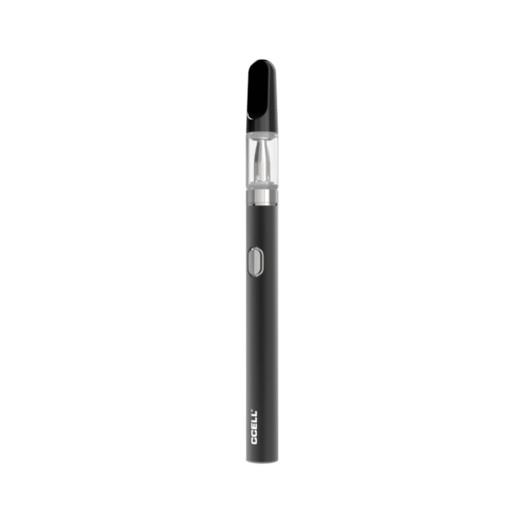 CCELL M3B vape pen in sleek black design, featuring button activation and compact form, ideal for portable and discreet vaping