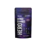 Hero Gringo Gummies, 5-pack of mixed fruit burst flavour with 13mg THCH per gummy, promoted as the world's strongest gummy, featuring dark purple packaging with HHC-free, THC-free, vegan, and lab-tested certifications