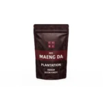 Core Red Maeng Da Plantation premium kratom powder packaging, featuring a dark, elegant design with bold text, emphasizing quality and authenticity for this premium Maeng Da kratom product.